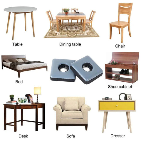 Teflon Furniture Sliders 20 Piece Set 1 Inch Square Glides For Carpet And Hardwood Floors Heavy Duty Scratch Resistant Chair Pads on furniture.