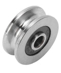 10 Pack V1804 2RS V Groove Ball Bearings 4 By 18 By 8 Millimeter Precision Guide Rail Rollers, polished steel design for smooth operation.