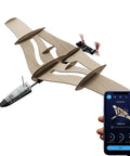 StarFlux Dual Flight Balsa Wood RC Airplane Kit Build Fly And Flip Between Normal Stable Mode And Canard Agile Mode Smartphone Controlled Plane