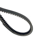 Heavy Duty V-Drive Belt For Keeway RK5 Silverblade 250 close-up view showing rubber teeth and smooth surfaces.