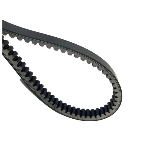 Heavy Duty V-Drive Belt For Keeway RK5 Silverblade 250 close-up view showing rubber teeth and smooth surfaces.