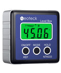 Slick Digital Angle Finder With Crystal Clear Lcd Display Waterproof Protractor And Reliable Inclinometer For Miter Saw Cuts Auto Diagnostics And Angle Checks That Deliver Hella Precise Reads Every Time Blue showing 45.06 degrees.