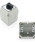 Heavy Duty Rotary Selector Switch 20A 440V Two Pole Three Position Cam Switch with eight terminals shown and open box