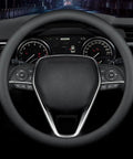 Top Shelf Nappa Leather Steering Wheel Cover For Cars Universal Fit Non Slip Grip Breathable Comfort on steering wheel