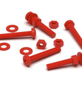 Heavy Duty Red Polypropylene Pan Head Cross Drive Plastic Screws And Bolts Fasteners M3 X 20 Millimeters with nuts and washers