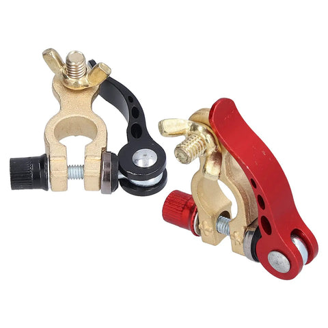 2 Pack Battery Terminal Connectors With Quick Release Clamp For Cars, Trucks And RVs, Positive And Negative Terminals, Copper And Aluminum Alloy