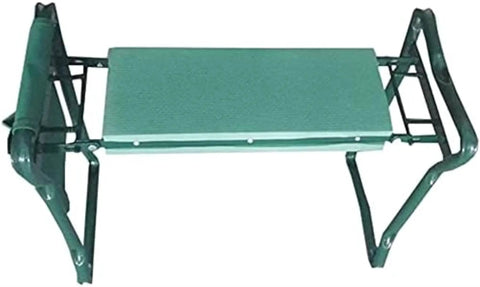 Green foldable Garden Kneeler And Seat Heavy Duty Portable Folding Bench For Outdoor Lawn And Patio, cushioned foam pad