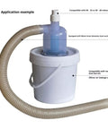 Heavy Duty Cyclone Dust Collector With Clear Turbo Separator For Woodworking Shop with clear cup and hose attachment.
