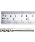 End mill, 1/4 inch HSS, 4-flute, straight shank for CNC routing