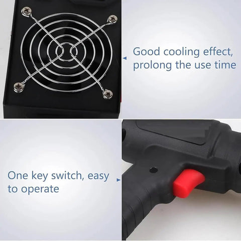 Portable 1500W Electromagnetic Induction Heater For No Sweat Nut Bolt Bearing Removal Flameless Heavy Duty Tool with cooling fan and easy-to-operate switch.