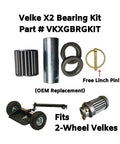 X2 Wheel Bearing Kit 2 Pack With Linch Pin And Spanner Bushing For Velke X2 Replacement 95470005 VKXGBRGKIT parts displayed