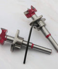 Two Pro Level 5 Piece Forstner Drill Bit Set Covering 15 To 35mm with sharp edges and high carbon steel alloy construction.