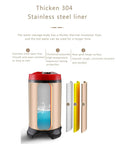 Premium Portable Electric Water Heater Grab And Go Mobile Shower System with 304 stainless steel liner and thermal insulation.