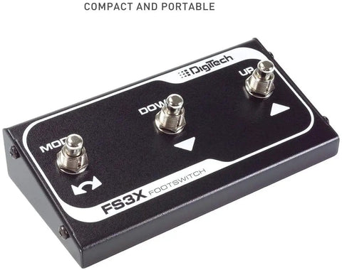 FS3X Three Function Foot Switch For Hands Free Control Of FX Pedals With Output Loop Selection And Auto Record, metal chassis.