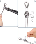 Shade Sail Hardware Kit With One Eighth Inch Wire Rope Measuring 131 Feet For Triangle And Rectangle Sun Shade Sails Outdoor Install includes turnbuckle assembly steps