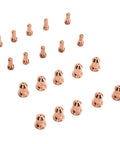 Super Cool 20Pcs Replacement Kit With Plasma Electrode Tips And Brass Nozzles For PT80 IPT-80 PTM-80 Cutter Torch, 20 copper nozzles arranged.