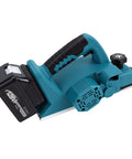 Heavy Duty Cordless Hand Planer With A Beefy 15000 RPM Brushless Motor, Slick Two Millimeter Cut Depth, And Tough Carbide Blades, side view