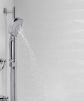 Bancroft Multifunction Handheld Showerhead With Three Spray Settings And Silk Spray, 1.75 GPM High Pressure Flow, Polished Chrome Finish