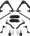 Dead Nuts Front Steering And Suspension Kit With Control Arms Ball Joints Tie Rods And End Links Replacement For 2006 Through 2011 Ford, twelve-piece set.