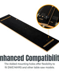 Table Saw Taper And Straight Line Jig For Precise Tapering And Straight Line Cutting Pro Grade In A Three Quarters Inch Wide By Three Eighths Inch Deep Miter Slot Includes 36 Inch Miter Bar Adjustable Fence Hold Down Clamps And Measuring Tools.