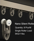 Commercial Grade Sliding Barn Door Hardware Kit Delivering Flawless Glide Aluminum Ceiling Track with Nano Silent Rollers
