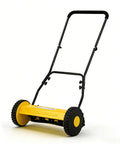 14 Inch Hand Push Reel Lawn Mower With 5 Blade Reel For Precision Scissor Like Cut, Easy To Use Manual Reel Mower With Adjustable Cutting Height 0.4 To 4 Inches, Fits 14 Or 16 Inch Yard Width For Small Yards, yellow steel frame