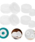 No Sweat Two Sets Grinding Wheel Diameter Sleeves Plastic Bushing Adapter Kit For Bench Grinder, set of 2, white plastic, various sizes.