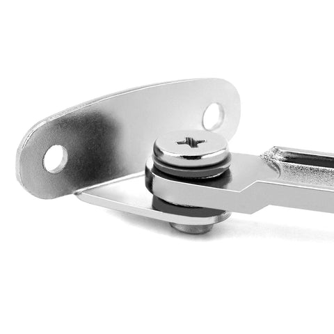 QWORK premium lid stay hinge, metal finish with mounting plate and screw; 40 lb capacity, 2-pack