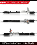 Hydraulic Power Steering Rack And Pinion Assembly Compatible With Hyundai Santa Fe 2010 To 2012 And Kia Sorento 2011 To 2013 Direct Fit New Unit Leak Resistant Ref 26 2450 three angle views