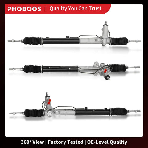 Hydraulic Power Steering Rack And Pinion Assembly Compatible With Hyundai Santa Fe 2010 To 2012 And Kia Sorento 2011 To 2013 Direct Fit New Unit Leak Resistant Ref 26 2450 three angle views