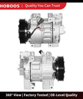 Heavy Duty Solid Air Conditioning Compressor With Clutch Direct Swap For Nissan Altima 2007 To 2012 Sentra 2007 To 2012 25 Liter L4 Gas Engine, 360-degree view.