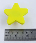 Yellow Star Rubber Drawer Knobs Set Of Six 2 Inch Soft Touch Cabinet Pulls For Furniture Offering A Straight Up Chill Vibe With A Simple Install On Any Home Upgrade Project - yellow star knob with ruler.