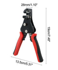 Multifunctional Wire Stripper Tool With Auto Adjusting Crimper And Cutter For 0.5 To 6 Mm2 Cables, shown with dimensions