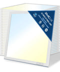 2x2 Backlit LED Panel Light With Boss Level Bright Output, 20W To 40W Options, Up To 6000 Lumens, 4 CCT Tunable 3000K To 5000K, ETL DLC Certified For Office Drop Ceiling, Anti Glare Lens, Commercial Grade For Workspace Lighting