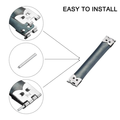 Metal Internal Flex Frames For Purses And Coin Bags 20 Pcs 90mm 3.5In Hinges With Spring Clips Dope Alloy DIY Sewing Kit
