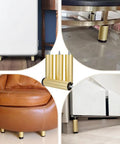Dope Gold Metal Furniture Legs For Quick No Sweat Setup Solid Bed Risers For Couches Tables And Desks 5.8 Inch in various setups