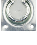 Flush Ring Pull For Chests And Doors Recessed Surface Mount With Four Screws Included Steel Zinc Plated For Panels 1/4 Inch Or Larger