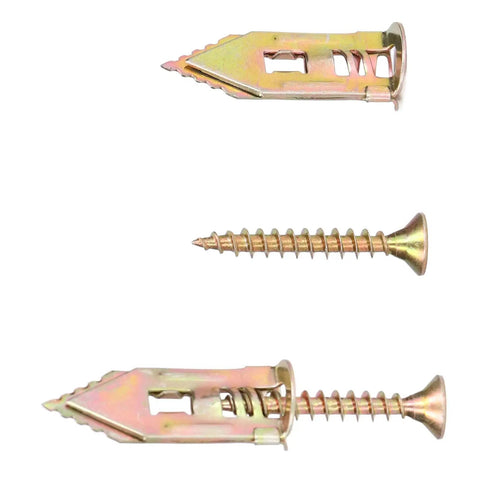 40 Pack Self Drilling Drywall Anchors With Screws Kit Carbon Steel Expansion Anchors Toggle Bolts For Picture Frames Shelves Cabinets