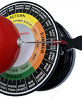 Hands On Solar System Model Kit For Kids Sun Earth Moon Rotation Educational Planetarium Project For STEM Learning Kid Friendly Realistic Night Sky Demo With Seasons And Solar Terms Guide. Red Sun-Earth-Moon model wheel showing seasonal terms.
