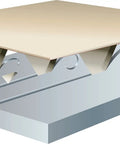 Illustration of contact point in abrasive disc for Cubitron II Flap Disc 967A 40 Plus Grit Quick Change T29 use on metal surface.