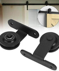 Heavy Duty Carbon Steel Sliding Barn Door Hardware Kit With Quiet Rolling Wheels And High Strength Screws For Greenhouse