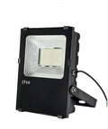 Front view of a 12V 24V 36V LED Flood Light,10W 50W 100W 150W 200W Low Voltage DC Spotlight with IP66 rating.