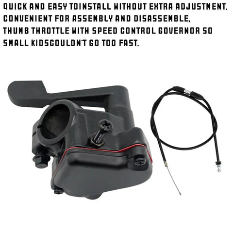 Thumb Throttle Cable Seven Eighths Inch 22mm Aluminum Accelerator Control Handle Assembly For 50cc To 250cc ATV Quad Go Kart Pit Bike Replacement Easy Install Durable Build