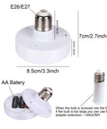 Dimensions of 2 Pack Battery Powered LED Puck Lights With Remote For Lamps And E26 Screw In Fixtures, showing battery compartment