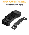 Heavy Duty Sawtooth Picture Hangers Lock Down Your Wall Art With Rust Resistant Steel Hooks, serrated black hooks for secure hanging.