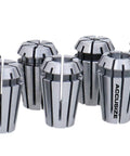 7 Piece ER11 Collet Set For CNC Milling And Lathe Work Range 1/32 To 1/4 Inch 0.0004 Inch Concentricity True Double-Angle Design
