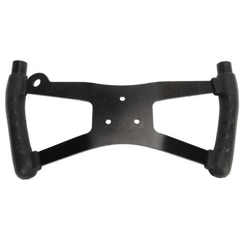 Universal Racing Steering Wheel For Go Karts ATVs And UTVs With Aluminum Alloy And PU Grip shown in black finish
