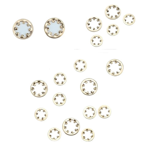 Brass Internal Tooth Star Lock Washers Set 200 And 500 Pcs M3 M4 M5 M6 M8 M10 Serrated Gasket in various sizes