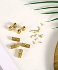 6 Pack Mini Invisible Brass Barrel Hinges With 13 Screws For Cabinets Jewelry Boxes And DIY Wood Doors 8mm 180 Degree Opening Gold Finish