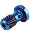 Titanium Banjo Bolts M10x20mm 1.0 Pitch Torx Head Burnt Blue Finish For Brake Fittings Universal Brake System Adapter Screws Grade 5
